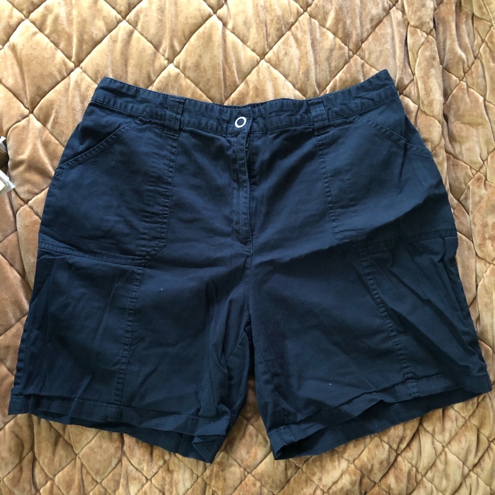 Black high-rise shorts